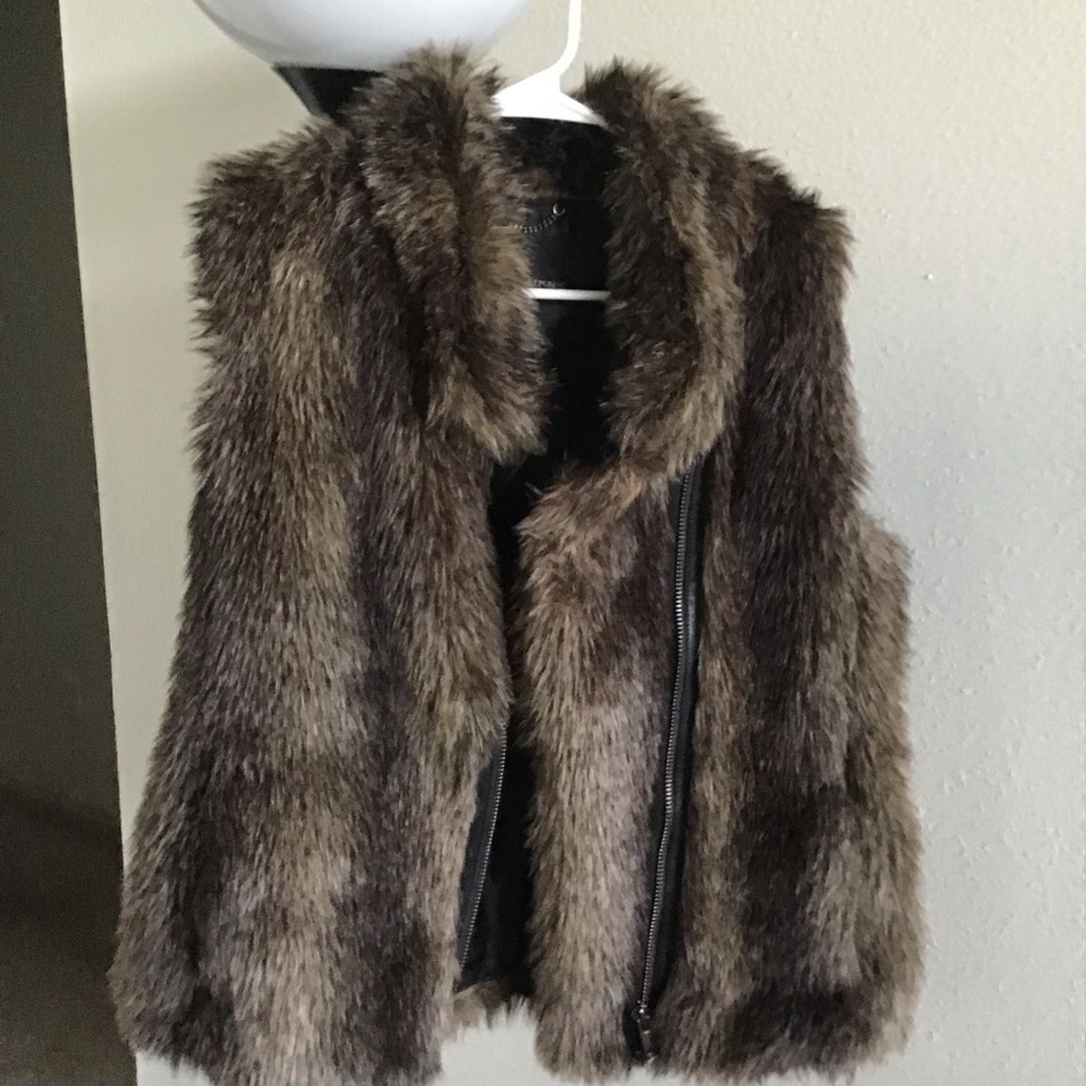Banana Republic Faux Fur Vest